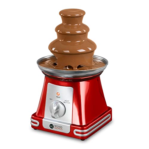 Wicked GIZMOS Belgian Chocolate Fountain Fondue Stainless Steel 3 Tier Electric Machine - Hot Melting Pot Base - 3 Adjustable Settings | 500ml Capacity | Energy Efficient