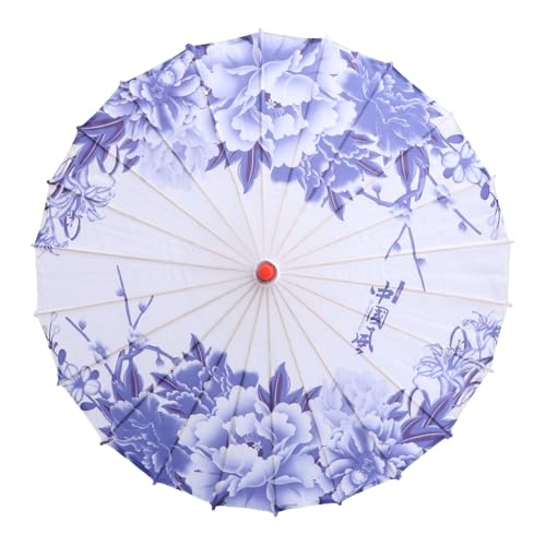 Paraguas de papel clásico azul decorativo para interiores de restaurantes 2