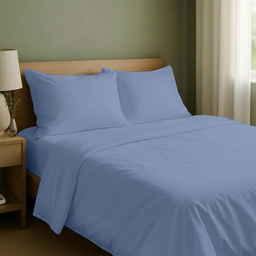 California Design Den Queen Sheet Set - Natural 100% Cotton...