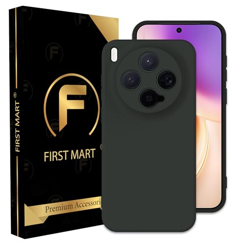 Image of FIRST MART Matte Silicone Back Cover for Vivo X300 - Green