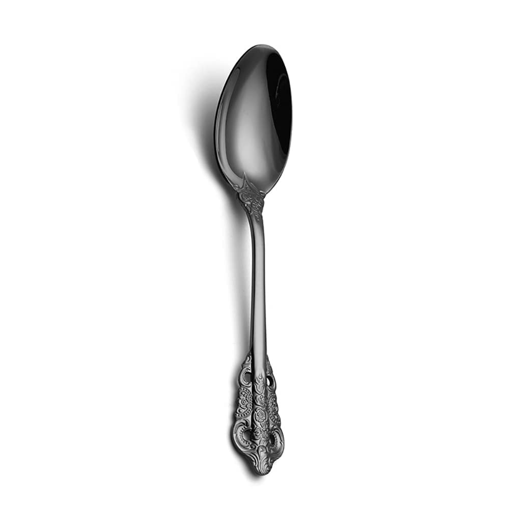 Juego de cubiertos negros para 4 personas, juego de cubiertos de acero inoxidable de 20 piezas, vajilla estilo corte, juego de cubiertos de lujo apto para lavavajillas, para banquetes, festivale