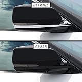 SlickMod Chrome Delete Blackout Vinyl Overlay for 2021-2023 Jeep Grand Cherokee L Window Trim (3. Mirror Trim Only, Gloss Black)