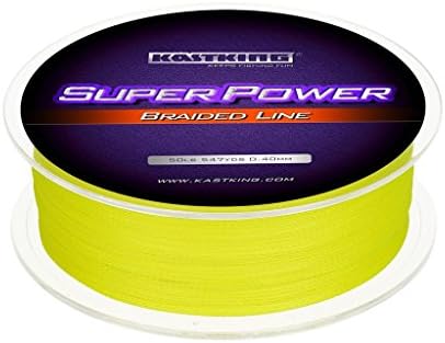 KastKing Superpower Braided Fishing Line,Yellow,20 LB,327 Yds