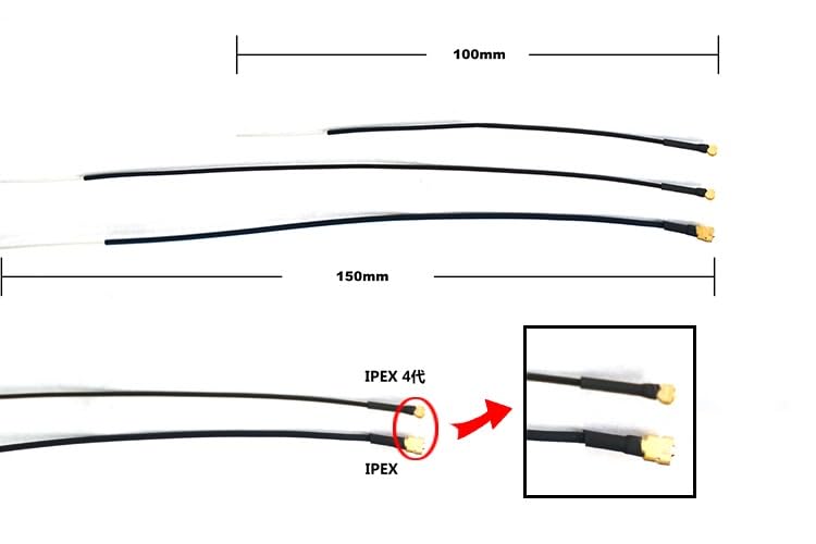 Antenas receptoras 2,4G IPEX4 de 15cm con alta ganancia para evitar pérdidas de señal en RC 3