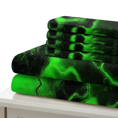 Parure de lit méduses lumineuses en microfibre douce double 200x200 - 7