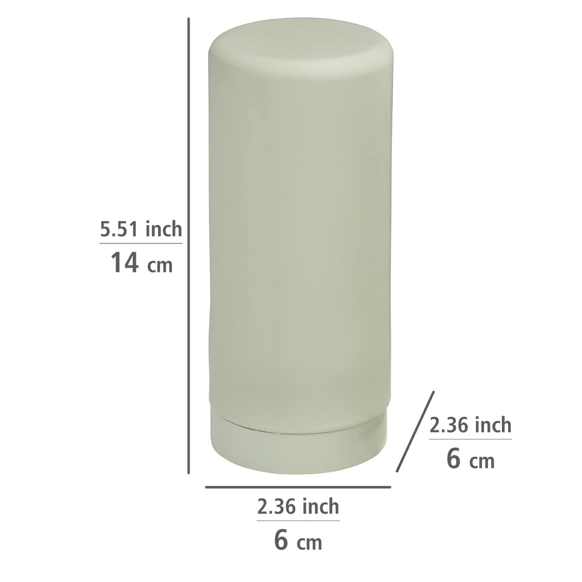 WENKO Dozownik płynu do mycia naczyń Easy Squeez-e lipowa zieleń, dozownik mydła, 0,25 l, silikon, 6 x 14 x 6 cm; Zielony/Zielony