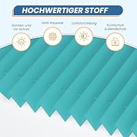 TFSKY Plissee Klemmfix ohne Bohren Türkis B100 x H130 cm – Ansicht 2
