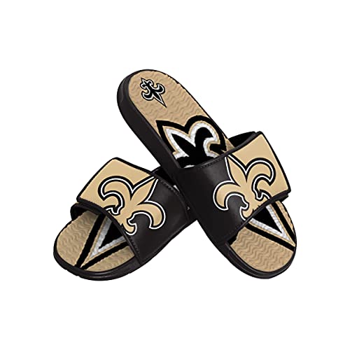 Image of FOCO mens NFL Team Logo Athletic Sport Shower Flip Flop Sandals Gel Slides