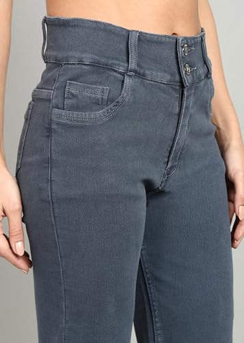 Image of Nifty Women's Denim Stretchable 2-Button Straight Fit Jeans