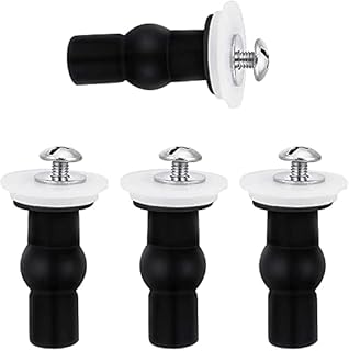 4pcs Toilet Seat Screws,Top Fix Toilet Seat Hinges Screws,Universal Toilet Seat Fixings,Toilet Seat Expanding Rubber Nut Screws Metal for Toilet Seat 14-16mm Hole