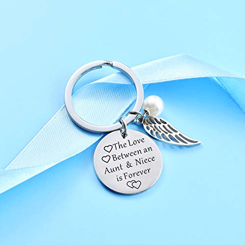 Image of Malyunin Aunt & Nephew Keychain - The Love Between Aunt & Niece /Nephew Keyring - Birthday & Christmas Gifts, Style1-aunt and Niece, One Size