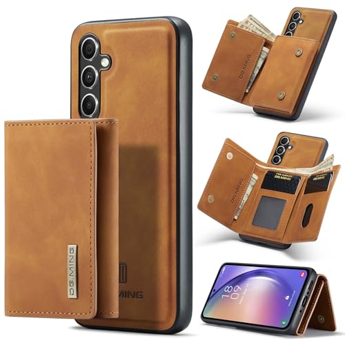 Étui de téléphone fin en cuir pour Samsung Galaxy A35 5G finition marron