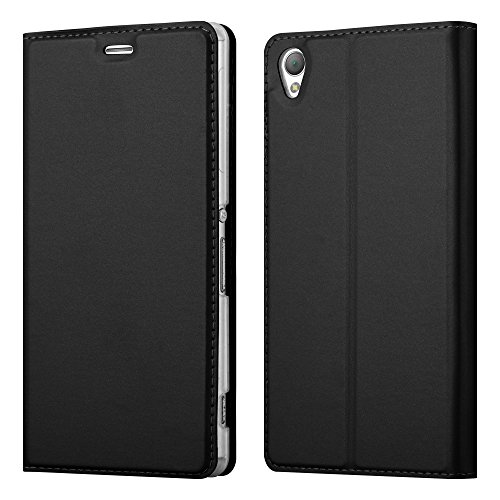 Cadorabo Funda Libro para Sony Xperia Z3 en Classy Negro   Cubierta Proteccíon con Cierre Magnético, Tarjetero y Función de Suporte   Etui Case Cover Carcasa