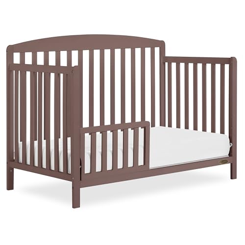 Image of Dream On Me Toddler Guard Rail for Convertible Crib, Solid Wood Bed Rail for Toddler Bed Conversion, Baltic Amber