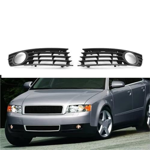 Rejilla de luz antiniebla compatible con A4 B6 2001-2005 auto cubierta estándar delantera 2