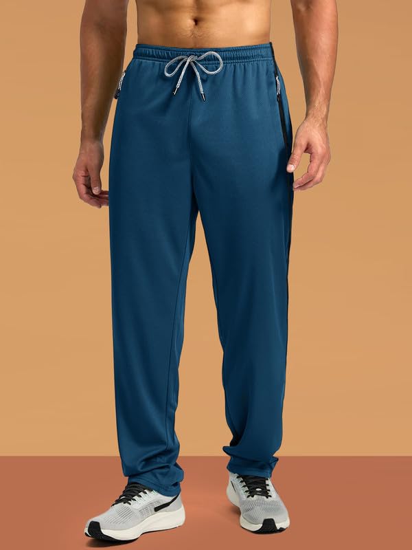 Image of Pinkmint Men's Spandex Track Pant ll Stylish Regular Fit Track with Side Zip Pocket ll Gym Wear ll Yoga ll Sports (Pack of 1 | Available in Plus Size)