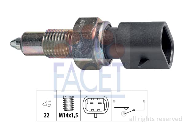 Interruttore Luce Di Retromarcia Facet 7.6038 Made In Italy - Oe Equivalent per