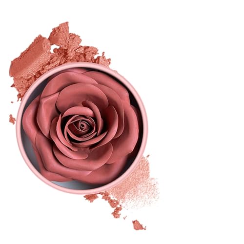 Rubor Rosa - Colorete Floral | Pétalos 3D De Rosa Con Textura Ligera Y Duración Prolongada Para Rostro Y Mejillas En Fiestas Y Reuniones