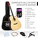 Best Choice Products 41in Beginner Acoustic Guitar Full Size All Wood Cutaway Guitar Starter Set w/Case, Strap, Capo, Strings, Picks - Natural