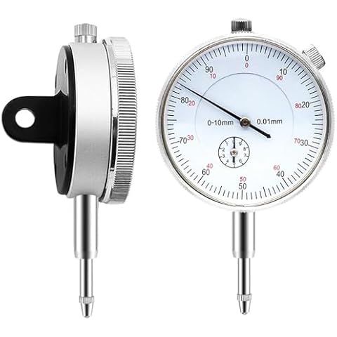 Eyech Dial Indicator Gauge 0-10mm Meter Precise 0.01mm Resolution Indicator Gauge Mesure Instrument Tool Micrometer Measuring Probes Tools Cover