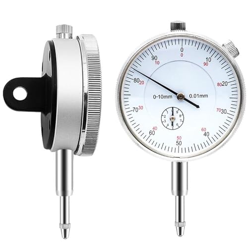 Eyech Dial Indicator Gauge 0-10mm Meter Precise 0.01mm Resolution Indicator Gauge Mesure Instrument Tool Micrometer Measuring Probes Tools