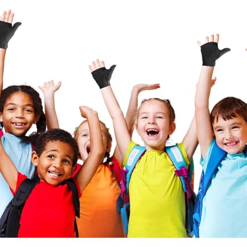Image of 4pcs Thumb Sucking Guard Gloves Kids Anti Thumb Sucking Glove Chewy Compression Thumb Sucking Stop Nail Biting Finger Biting Glove for Kids Thumb Guard for Ages 5-12