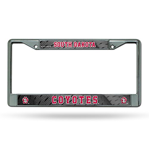 Rico Industries NCAA South Dakota Coyotes Standard Chrome License Plate Frame