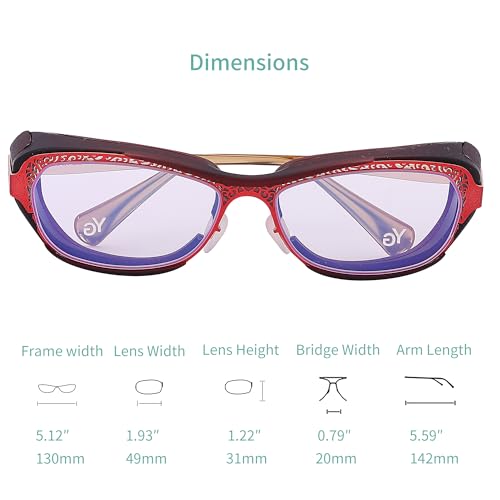 Image of Moisture Chamber Glasses for Dry Eyes, Blue Light Blocking, Moisture Chamber Goggles with Stainless Steel Frame, Anti-Pollen, Aviod Allergens, Indoor or Outdoor for Men /Women(Red)