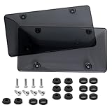 2 Pack License Plate Holder, License Plate Protector, ABS Car Front/Rear License Plate Frame with Screws Caps, Fit Any Standard US Plates
