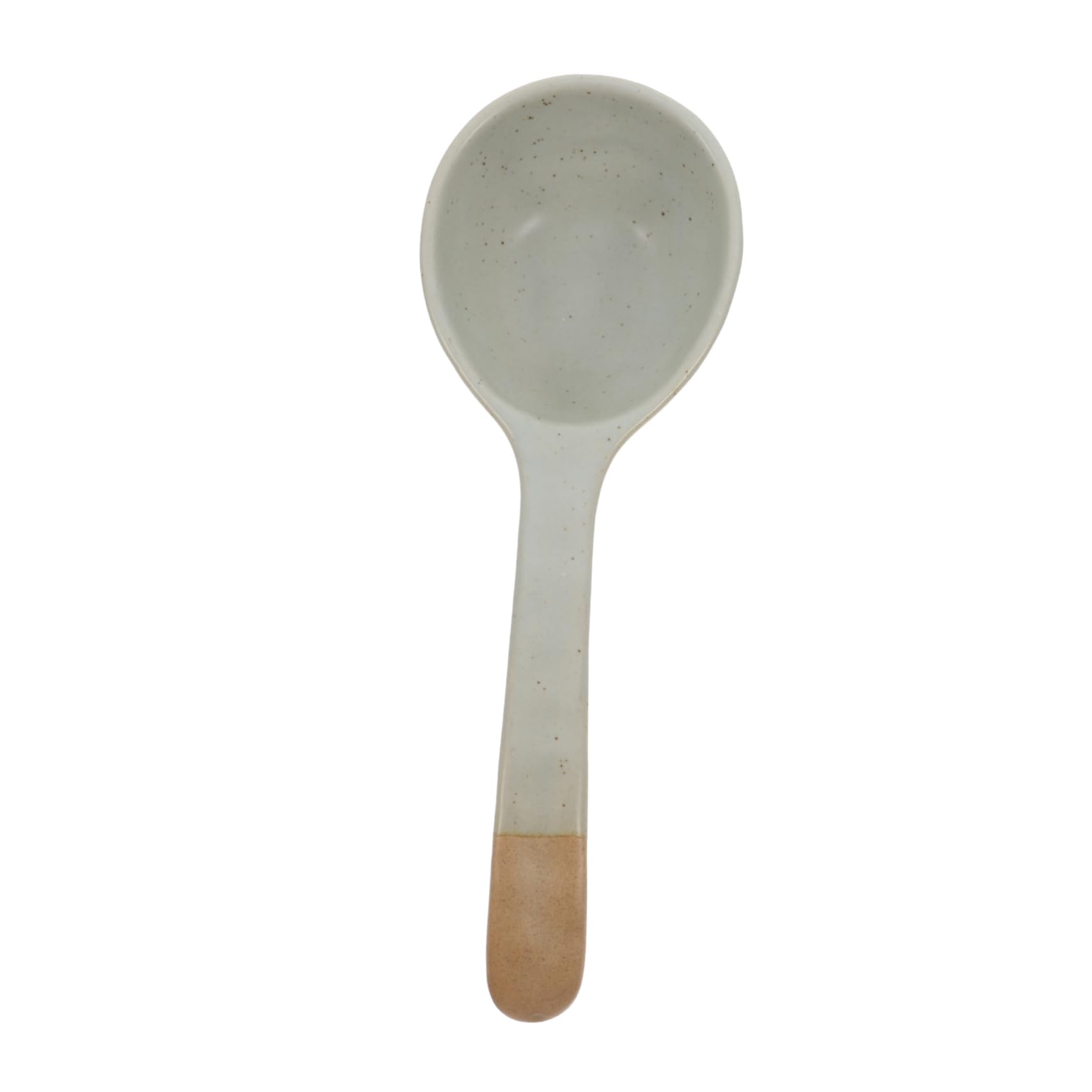 MUCKLILY Multipurpose Asian Porcelain Soup Spoon Long-handled Ceramic Soup Spoon for