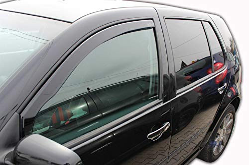 J&J Automotive | Deflettori D'Aria Antiturbo Per A-Class W169 2004-2012, Set di 2 Pz, Nero, Antivento, Antipioggia, Fume' Oscurati