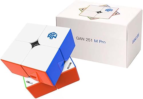 BroMoCube Gan 251 Pro - Cubo magnético de velocidad de 2 x 2 pulgadas, profesional, sin etiquetas, 2 x 2 pulgadas, cubo súper ligero de rompecabezas