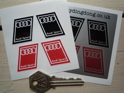 Audi Sport Handed Parallelogram Stickers silver アウディ ステッカー デカール シール 海外限定 25mm x ...