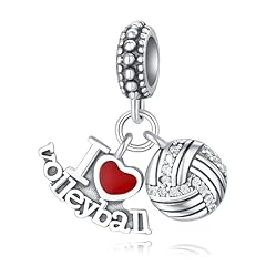 I Love Volleyball Charms
