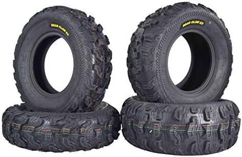 Kenda Bear Claw EX Two Front 25x8-12 Tires & Two Rear 25x10-12 Tires - ATV 6 PLY Tires - 4 Pack Set