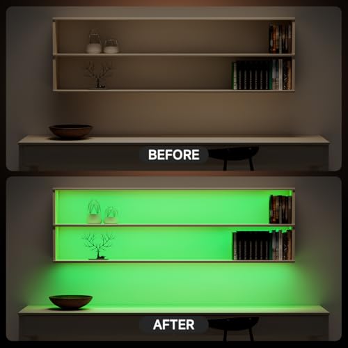 Image of BTF-LIGHTING Green Color 3mm Width Ultra Thin FCOB COB LED Strip,UL Listed Super Narrow Uniform Light,16.4FT DC12V CRI90+ LED Tape Light for Home Indoor DIY Lighting(No Adapter or Controller)