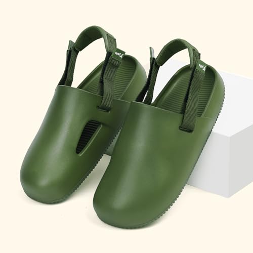 Image of YOHO Glide Clog Sandals for Men | Mule Shape Clogs with Adjustable Straps | Lightweight & Waterproof Cushioned Footwear for Everyday Use