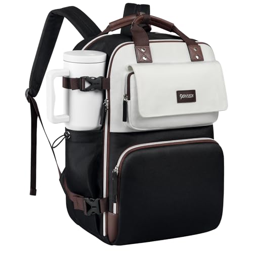 Travel Backpack for Women with Luggage Strap, 40L Large Carry on Backpack Women Flight Approved, TSA 17 Inch Laptop Backpack Luggage Personal Item Travel Bag for Work Business Trip Overnight, Black