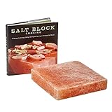 Himalayan Pink Salt Cooking Block and Cook Book Set 20 x 20 x 5 cm Suitable for Hob BBQ Oven Salthouse & Peppermongers