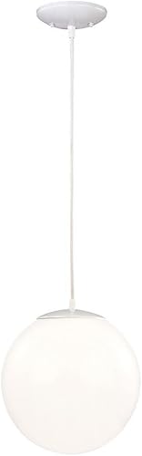 Miniatura 2 de Design Classics Moderna lámpara colgante de globo con cristal blanco