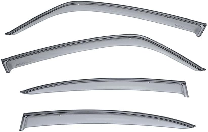 WellVisors Window Visors Wind Deflectors Compatible with Suzuki 2008-2013 SX4 Sedan with Black Trim Rain Guards 3-847SK003