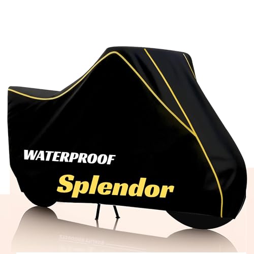 Image of Kayme ATV Cover Water Resistance Outdoor Heavy Duty, 4 Wheeler Quad Cover All Weather Rain (Black Yellow, Splendor)