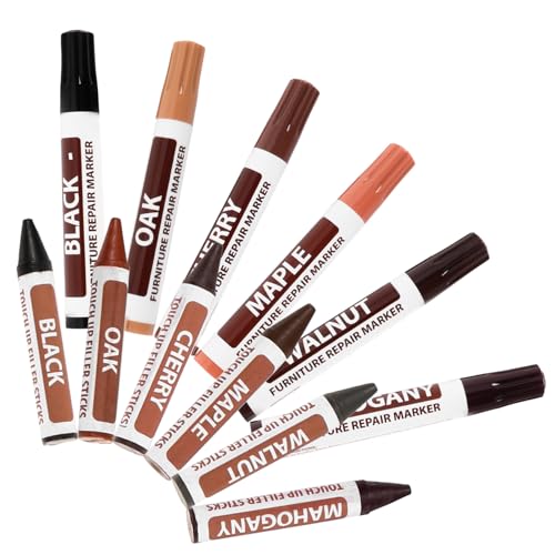 IWOWHERO 1Set Furniture Repair Pens Up Markers for Wood and Fast Drying Manual Floor Furniture Repair Kit Easy to Use for Scratches and Dents