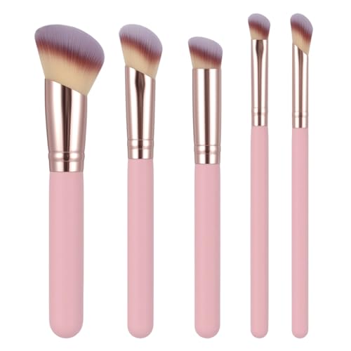 Image of Ymapinc 5-Pack Angled Concealer Brush Set, Facial Makeup Eyeshadow & Contouring
