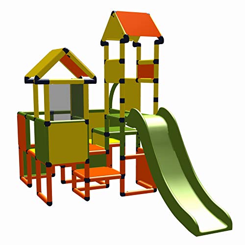 Move and stic 6419 Statuette de jeu avec toboggan orange/jaune pomme Vert pomme