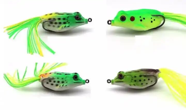 EZ Living 2pcs Multicolor Frog Soft Swim Bait for Fishing Top Realistic Frog Bait Soft Plastic Frog Lures Topwater Frog Fishing Weedless Frog Bait Frog Swim Bait for bass 2