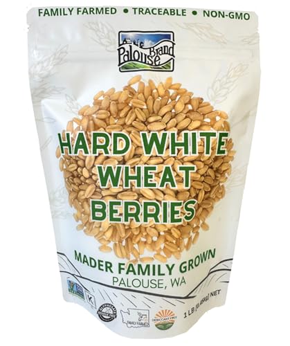 Image of Palouse Brand Certified Glyphosate Residue Free Hard White Wheat Berries | 1 lb | Non-GMO Project Verified | Kosher
