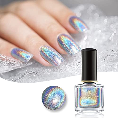 Born Pretty Glitzer Nagellack, Nagellack Holographic Glitter Regenbogen Shining Glitter Super Shine Nail Art Polish…