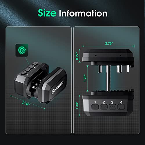 Ainiro Biometric Gun Trigger Lock - Advanced Fingerprint Gun Lock For Pistols Rifles Shotguns, World's First Quick Release Combination Trigger Lock For Handguns With Display Stand, Fits Most Firearms #TOP5