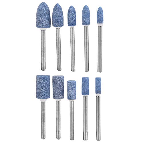 FTVOGUE Abrasive Mounted Polishing Stone Schleifscheiben Bits Befestigung für Schleifwerkzeuge 3mm Schaft(Blau)